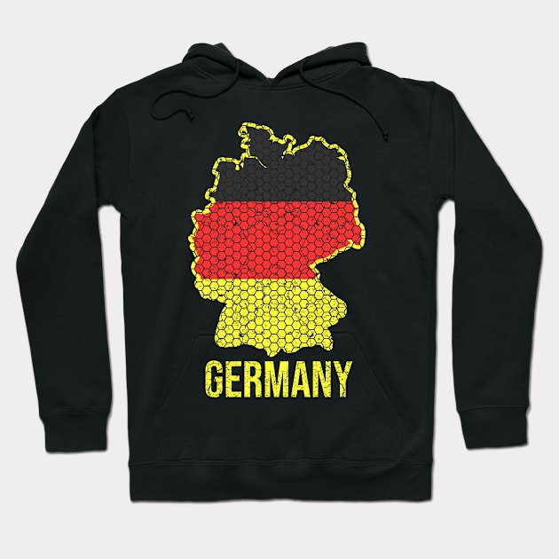 Germany Map Flag Hoodie by Mila46